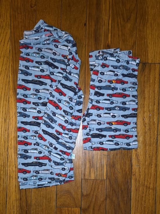 Posh Peanut Other - Posh Peanut Gray Car Print Pajama Set with Red and Black Cars